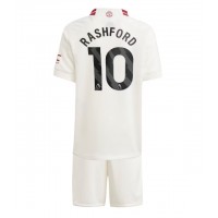 Koszulka piłkarska Manchester United Marcus Rashford #10 Strój Trzeci dla dzieci 2023-24 tanio Krótki Rękaw (+ Krótkie spodenki)